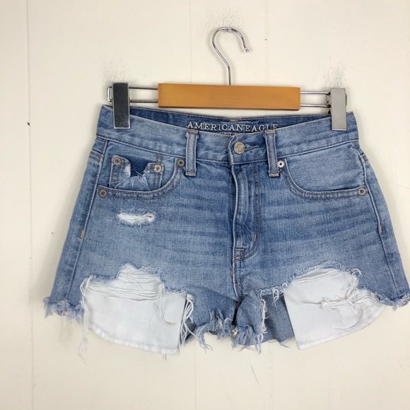 American Eagle Hi-Rise Festival Shorts Sz 0 - Picture 2 of 11